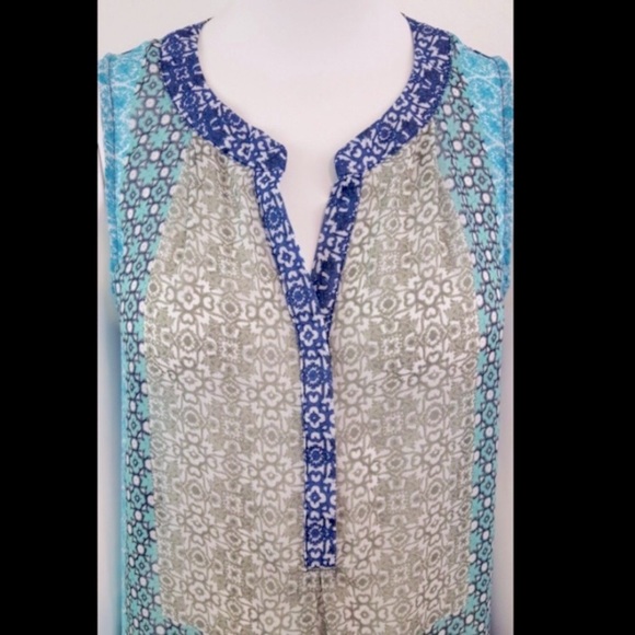 🌸3/$25 NWOT Knox Rose Sheer Boho High-Lo Tunic Flowy Top Beach Coverup, Size XS - Picture 5 of 11